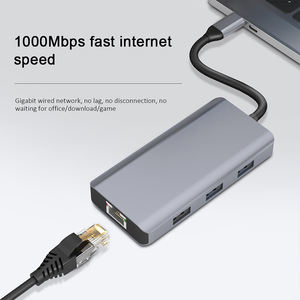 USB док-станция для 8 в 1 кабель с разъемами типа C и 4K HDM я док-станция USB 3,0 TF зарядное устройство PD Hub адаптер быстрое зарядное устройство док-станции - Product Image 4