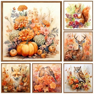 SONGWOOART - Pintura de Diamantes 5D Ecológica para Pared, Diseño de Otoño, Paisaje Animal y Floral, para Sala de Estar - Product Image 2