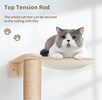 Arbre à gratter pour chat en bois en gros, cadre d'escalade d'intérieur, arbre à gratter pour chat en bois