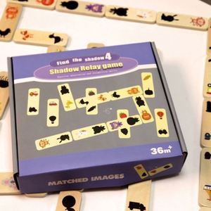Nuevo Diseño Montessori, Rompecabezas Creativo y Divertido, Dominó de Madera para Niños, Juego de Emparejamiento de Sombras - Product Image 1