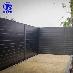 Panneau de clôture décoratif en aluminium noir thermolaqué pour jardin, poteaux de clôture pour cour de maison - Product Image 2