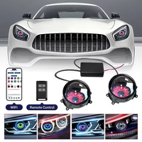 Kit de phares à LED 3 pouces 23 modes Dynamic Devil Eye Car Eyes Light 12V avec télécommande Wifi Retrofit Kits Headlight Assembly