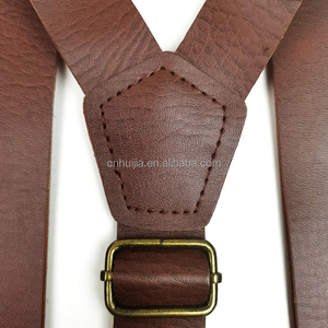 Tirantes elásticos anchos de moda al por mayor para fiesta de hombre, 3 Clips ajustables, tirantes de cinturón Y de cuero Pu con 3 Clips para pantalones - Product Image 2
