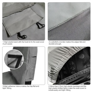 Protector de asiento de coche, tamaño personalizado, estilo deportivo, fundas de asiento delantero en rojo, hecho de tela Oxford suave - Product Image 3