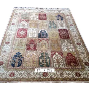 5.5x8ft turkish hand knotted silk carpets four season persian designer zhenping handmade indoor outdoor area prayer rugs