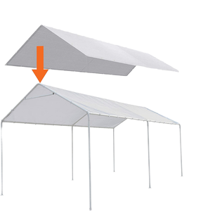 Abri de voiture en métal 10 x 20 pieds, remplacement de la structure de <span class=keywords><strong>carport</strong></span>, abri de stationnement, tente de garage, <span class=keywords><strong>bâche</strong></span> supérieure (seulement la structure de couverture, la <span class=keywords><strong>bâche</strong></span> n'est pas incluse) - Product Image 1