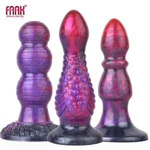 Silicone Anal Beads With Sucker Small <b>Dildo</b> Bumpy Stimulate Butt Plug for Beginners Multi Color Sex Toys for Women Men - Product Image 1