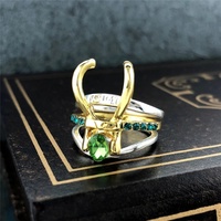Anillo de Casco Thor Tres en Uno, Anillo de Casco de los Vengadores de Marvel, Anillo de Superhéroe para Hombre y Mujer, Joyería de Moda