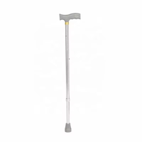 Canne de marche légère et réglable en acier inoxydable avec poignée en T, point unique, embout en caoutchouc antidérapant, aide à la mobilité pour personnes âgées, charge de 250 lb