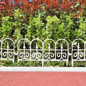 4ピース/セット新しいデザインヨーロピアンスタイルのピケットフェンスの装飾風景ボーダー屋外ガーデンプラスチックフラワーフェンス装飾