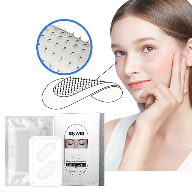 ENWEI EW030 Silicone Microneedle Eye Patch for Anti-Wrinkle Dark Circles Dissolving Hyaluronic Acid Moisturizer Night Repair