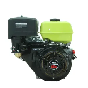 Motor de gasolina refrigerado por aire de un solo cilindro, 15HP, 4 tiempos, extendido, rendimiento