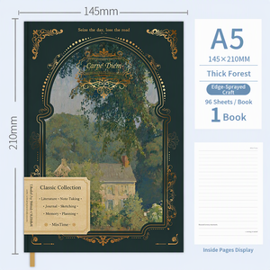 Carnet à couverture rigide dorée Shiguang A5, série Secret Flower Language, <span class=keywords><strong>journal</strong></span> créatif et tendance en papier recyclé, reliure sans fil, cadeau - Product Image 6