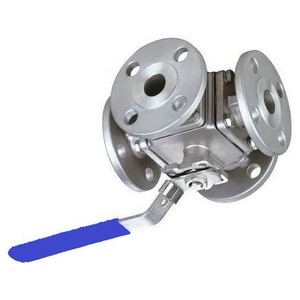 Válvula de Bola Manual de Cuatro Vías de Acero Inoxidable 304 de 1 Pulgada y 4 Piezas, Clase 150, con Extremo Bridado para la Industria del Petróleo y Gas - Product Image 2