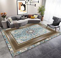 Tapis modernes grand format à impression 3D géométrique, tapis antidérapants imprimés en gros, tapis de salon en velours cristal