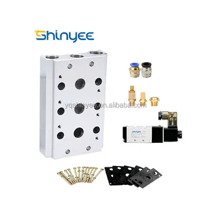Shinee — pièces pneumatiques 4V, base électrovanne pneumatique 4A, accessoires de base de collecteur 200M-2F