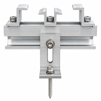Support de fixation pour panneau solaire, ensemble de pinces de fixation intermédiaires, montage sur toit plat, finition aluminium naturel, directement de l'usine
