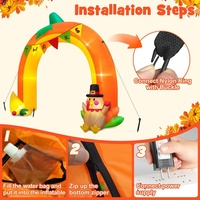 Arche Gonflable Géante en Forme de Dinde pour Décoration Extérieure de Jardin, Thanksgiving et Automne, Imperméable, Couleurs Personnalisables