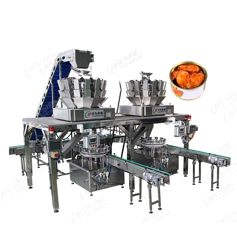 Leadworld Aanpasbare Groenten/Fruit/Vis/Vlees/Saus Ingeblikte Automatische Machine In Blik