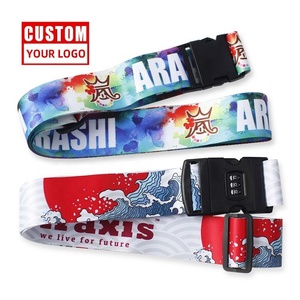 Customizable Bulk Printed Adjustable Travel <b>Luggage</b> Belt Logo Brand Promotional Nylon <b>Luggage</b> <b>Strap</b> - Product Image 6