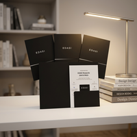 Dossier de présentation d'entreprise en papier opaque pliable sur mesure, format A4, avec logo imprimé par sublimation