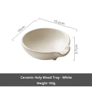 Palo Santo en céramique moderne blanc/beige <span class=keywords><strong>plateau</strong></span> de support fait à la main <span class=keywords><strong>bougie</strong></span> brûlant brûleur d'encens décor à la maison de table - Product Image 6