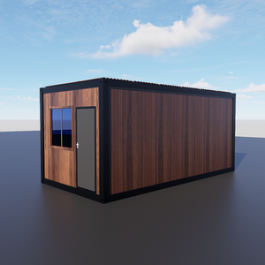 บ้านเคลื่อนที่สำเร็จรูปรุ่นใหม่ล่าสุด สีไม้ บ้านหลังเล็กพร้อมห้องน้ำและห้องครัว - Product Image 1