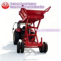 Zuidoost-Azië Hot Sale 3 Ton Hydraulische Kipper Aanhangwagen Trekker Gemonteerde Achterkant-Kiepende Boeren Aanhangwagen