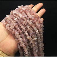 Pierre naturelle de forme irrégulière de 5 à 8mm, pierre précieuse en cristal de forme libre, perles de Quartz Rose pour la fabrication de bijoux