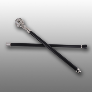 Canne de marche gothique décorative en argent avec griffe de squelette et boule de cristal, idéale pour Halloween et les accessoires de cosplay - Product Image 4