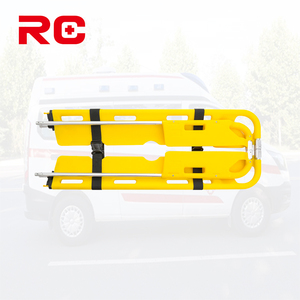 Proveedor de China, camilla de cuchara de rescate de ambulancia PE, camilla de plástico plegable transparente X separable que incluye 3 cinturones de seguridad - Product Image 3