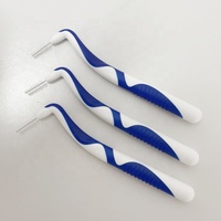 Brosse interdentaire en forme de L pour adulte Cure-dents brosse à dents pour soins bucco-dentaires matériel orthodontique en acier inoxydable