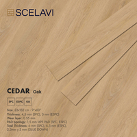 Plancher en vinyle de luxe de style traditionnel en chêne de cèdre Noyau rigide PVC SPC Imperméable Écologique Portable Click Gym School