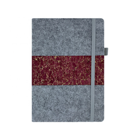 Carnet d'école en cuir personnalisé à prix avantageux, couverture rigide, écologique, en liège et feutre, journal, agenda, ensemble cadeau