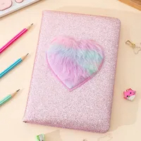 Cahier d'école A5 mignon avec couverture en PVC coeur rouge papier sans bois pour <span class=keywords><strong>Facebook</strong></span> Twitter partage d'e-mails - Product Image 2