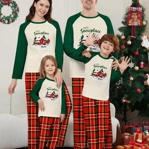 Hete Aanbiedingen: De nieuwste bijpassende kerstpyjama's (top en broek) voor gezinnen. - Product Image 1