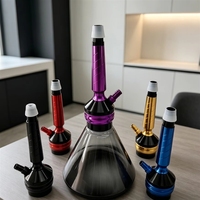 Ensemble de chicha en métal de luxe au design arabe miroir avec un tuyau unique durable et un coffret cadeau