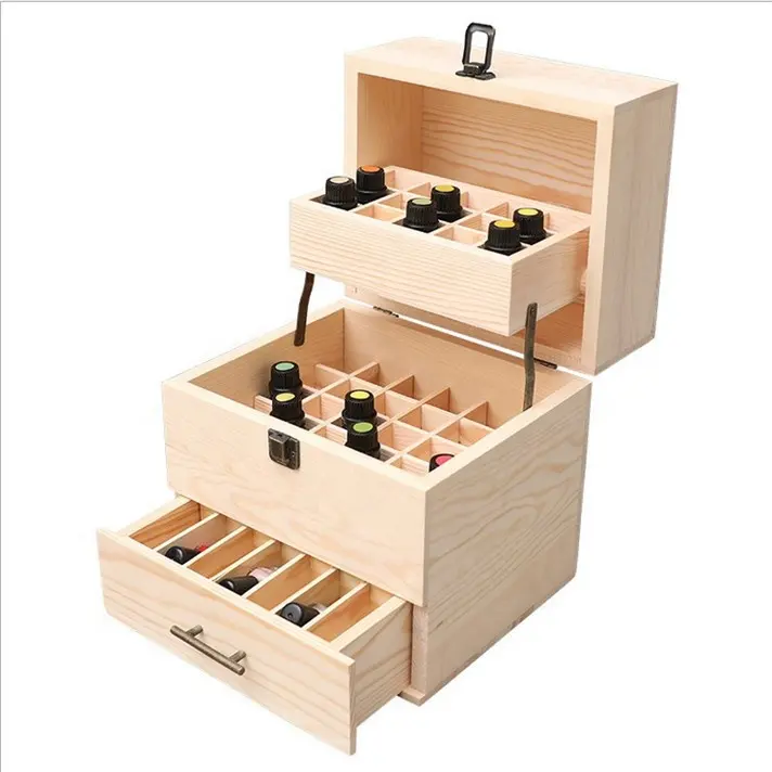 Geschenk box aus Bambus holz Aufbewahrung sbox aus Holz Für 15ml Aroma therapie flaschen mit ätherischen Ölen
