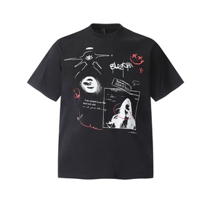 เสื้อยืดแขนสั้นผู้ชายดีไซน์พิมพ์ลายศิลปะสร้างสรรค์สไตล์เรโทรฤดูร้อน ขายส่ง ผ้าฝ้าย 100% แฟชั่นทันสมัยระดับไฮเอนด์ - Product Image 4