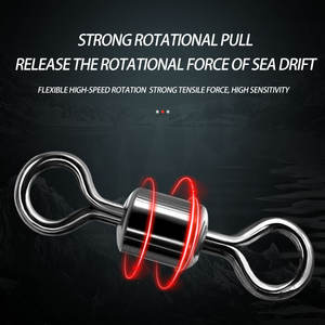 3 أحجام خط الصيد الغطاس الشرائح مجموعة هوك عرقوب كليب موصل المتداول يدور مع التعشيق اكسسوارات الصيد - Product Image 4