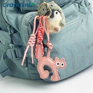 Gantungan kunci lucu kulit kucing Dachshund huruf tali simpul dihiasi multiwarna opsional tas lucu ornamen gantung - Product Image 2