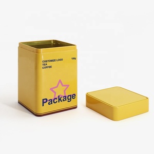 Boîtes en métal carrées hermétiques personnalisées de luxe pour le stockage du thé, du <span class=keywords><strong>café</strong></span> <span class=keywords><strong>moulu</strong></span> et des grains de <span class=keywords><strong>café</strong></span>, petites boîtes de conserve - Product Image 2