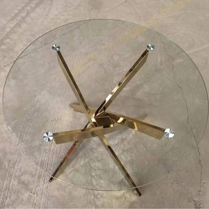 Newest <strong>Space</strong> <strong>Saver</strong> Dining <strong>Table</strong> Glass Top Chrome Metal Silver Stainless Steel Legs Dining <strong>Table</strong> - Product Image 5