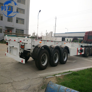 ליולי 40-45 ft מיכל חצי טריילר חצי טריילר תלת-ציר שלדים עם מנעולים טוויסט מותג סין לשוק הפיליפיני - Product Image 1