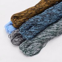 Crochet de fil creux en soie glacée fil enveloppé poupée/chapeau crochet chaussures chapeau écharpe fil de soie brillant tricoté à la main bricolage laine