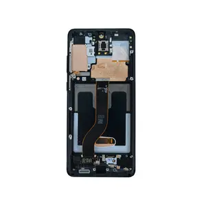 Perakitan Lcd asli untuk Samsung Galaxy S20 Ultra 5G G988 perakitan Lcd hitam GH82-22327A, untuk s20 ultra lcd