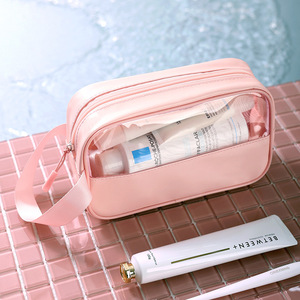 Borsa per il Trucco in PVC Trasparente con Logo Personalizzato, Pochette Cosmetica Impermeabile Portatile <span class=keywords><strong>Professionale</strong></span>, Pochette da Donna - Product Image 4