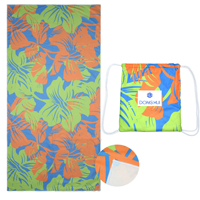 Serviette de bain et sac de plage 2-en-1 personnalisés de haute qualité avec logo imprimé, résistants au sable, pour toutes les saisons, idéaux pour les voyages et la plage.