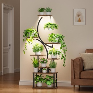 Hot Sale 8 <span class=keywords><strong>Tiered</strong></span> Large S-Form Blumentöpfe Pflanz gefäße 62 \ "Eck pflanzen halter Indoor Grow Light <span class=keywords><strong>Stand</strong></span> für Home Office Outdoor - Product Image 3