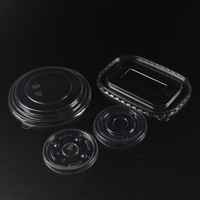 Gobelets en plastique transparent jetables personnalisés pour animaux de compagnie avec couvercle plat pour boissons froides au café et glaces